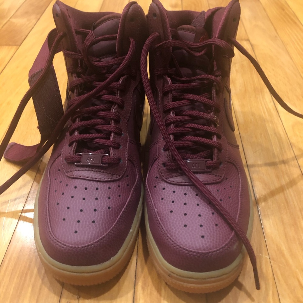 Air Force 1 night maroon high tops